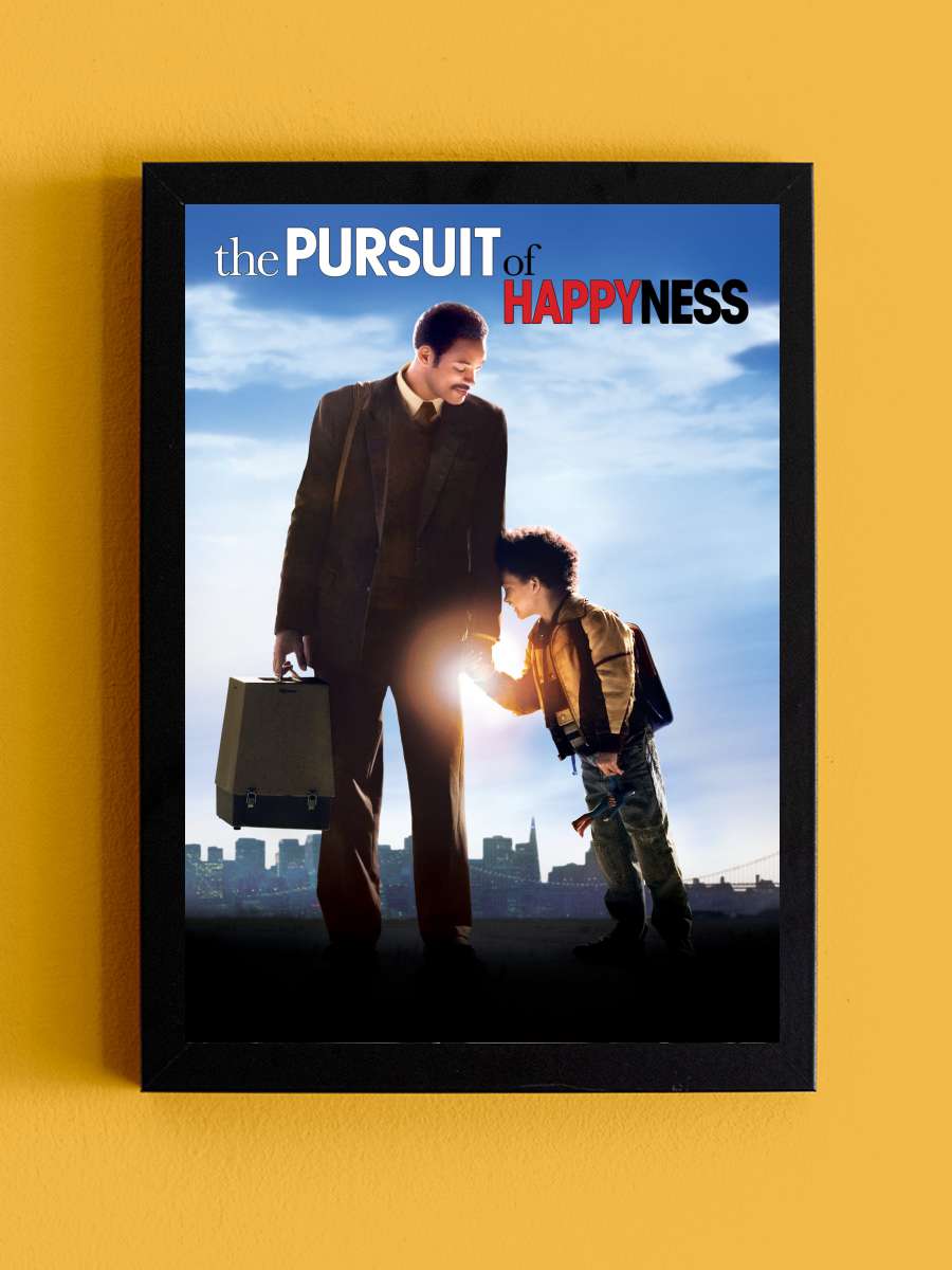 Umudunu Kaybetme - The Pursuit of Happyness Film Tablo Siyah Çerçeveli Film Poster Afiş Tablo