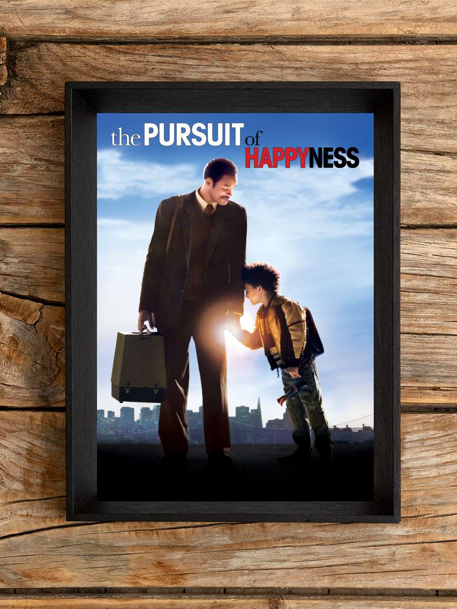 Umudunu Kaybetme - The Pursuit of Happyness Film Tablo Siyah Çerçeveli Film Poster Afiş Tablo