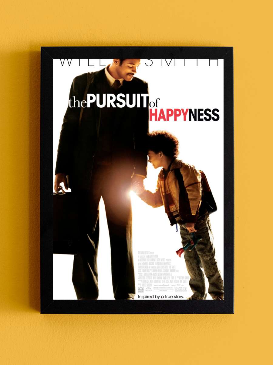 Umudunu Kaybetme - The Pursuit of Happyness Film Tablo Siyah Çerçeveli Film Poster Afiş Tablo