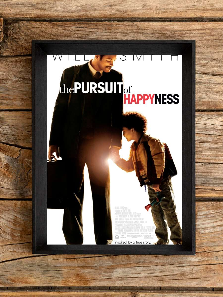 Umudunu Kaybetme - The Pursuit of Happyness Film Tablo Siyah Çerçeveli Film Poster Afiş Tablo