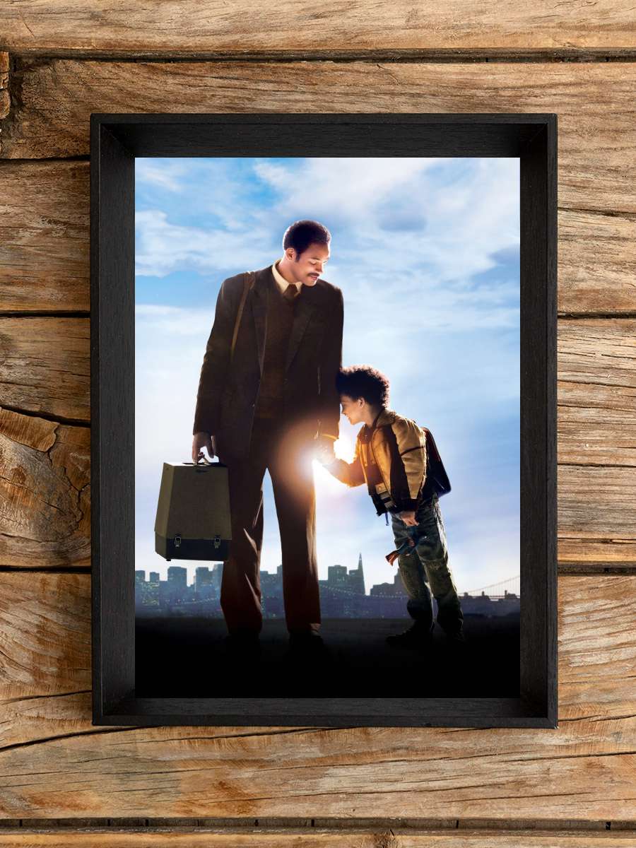 Umudunu Kaybetme - The Pursuit of Happyness Film Tablo Siyah Çerçeveli Film Poster Afiş Tablo