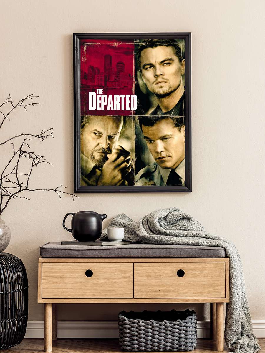 Köstebek - The Departed Film Tablo Siyah Çerçeveli Film Poster Afiş Tablo