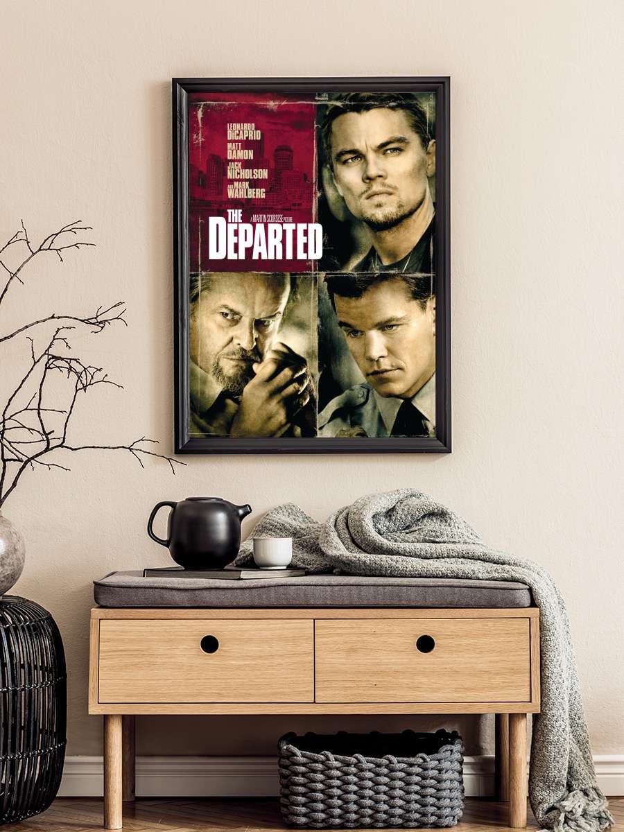 Köstebek - The Departed Film Tablo Siyah Çerçeveli Film Poster Afiş Tablo