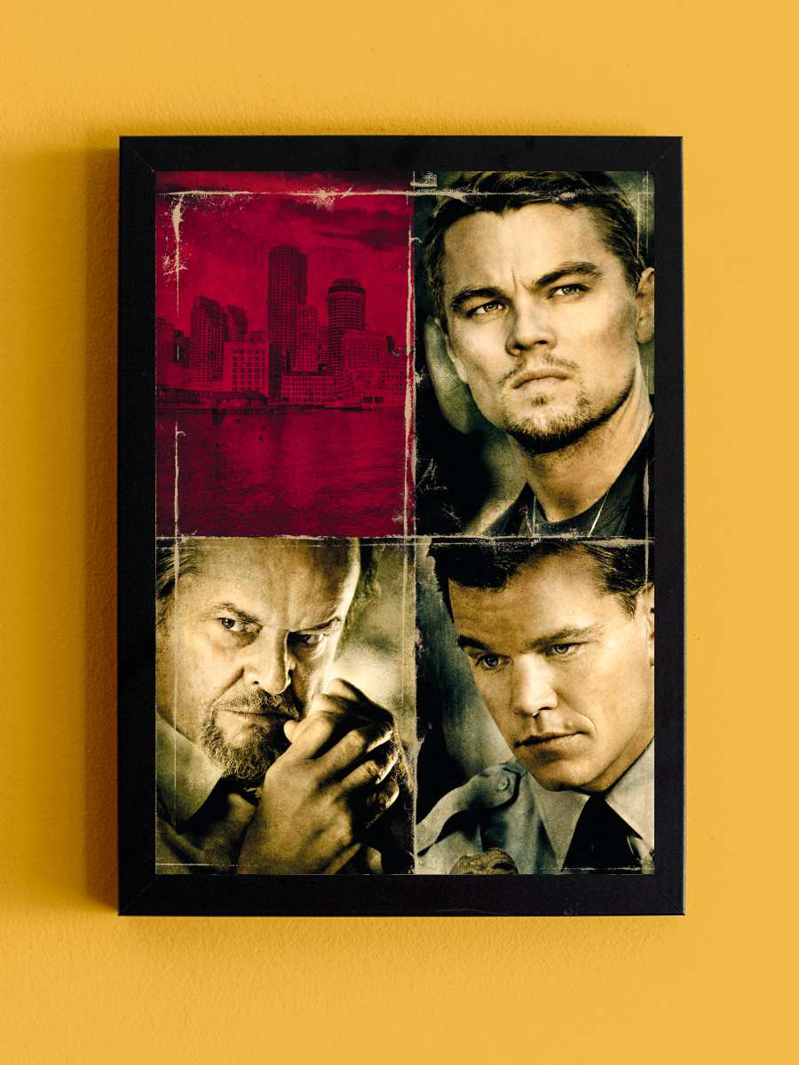 Köstebek - The Departed Film Tablo Siyah Çerçeveli Film Poster Afiş Tablo