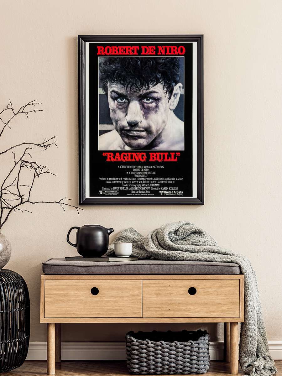 Kızgın Boğa - Raging Bull Film Tablo Siyah Çerçeveli Film Poster Afiş Tablo