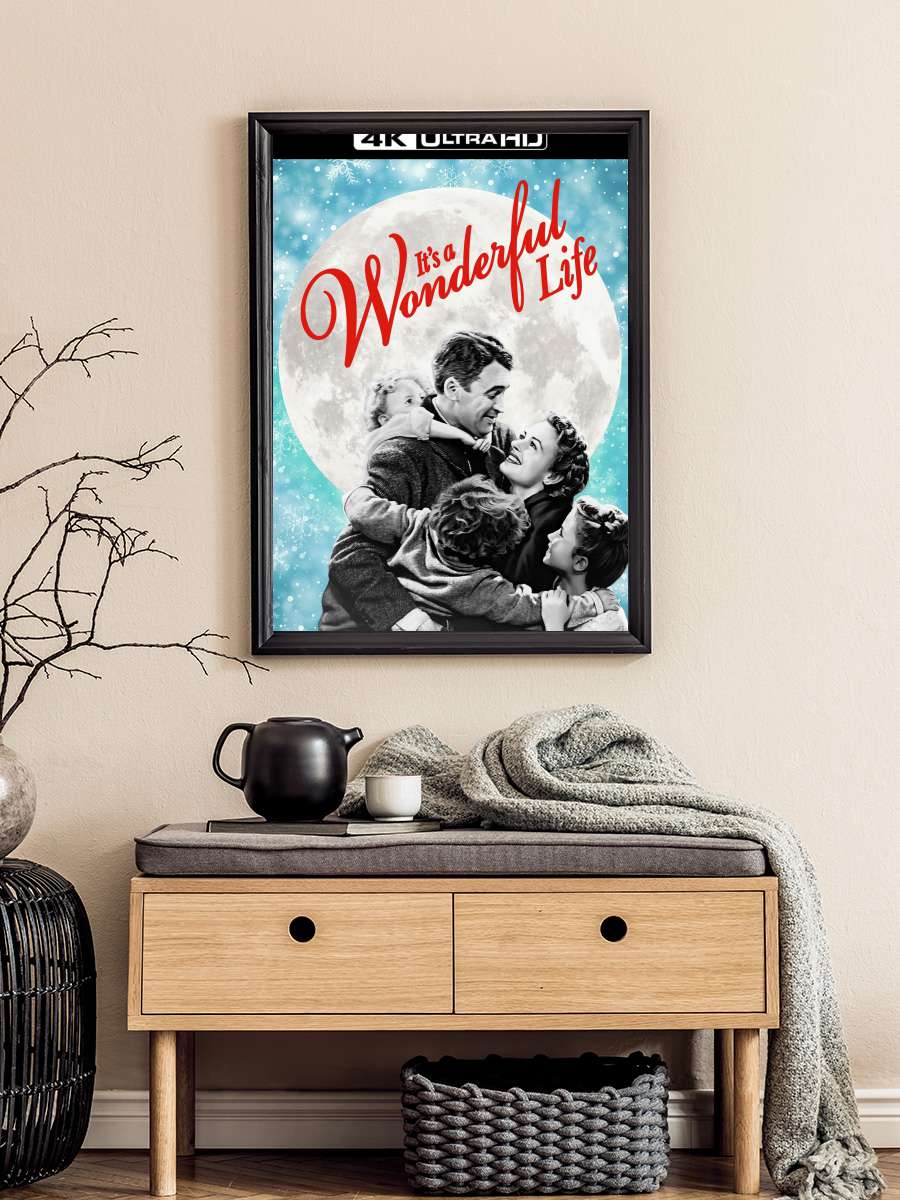 Şahane Hayat - It's a Wonderful Life Film Tablo Siyah Çerçeveli Film Poster Afiş Tablo