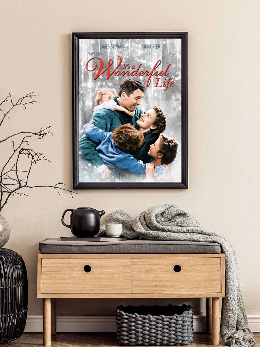 Şahane Hayat - It's a Wonderful Life Film Tablo Siyah Çerçeveli Film Poster Afiş Tablo