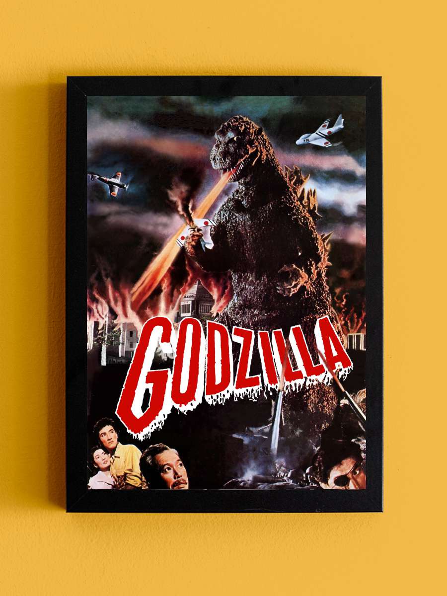 Godzilla - ゴジラ Film Tablo Siyah Çerçeveli Film Poster Afiş Tablo