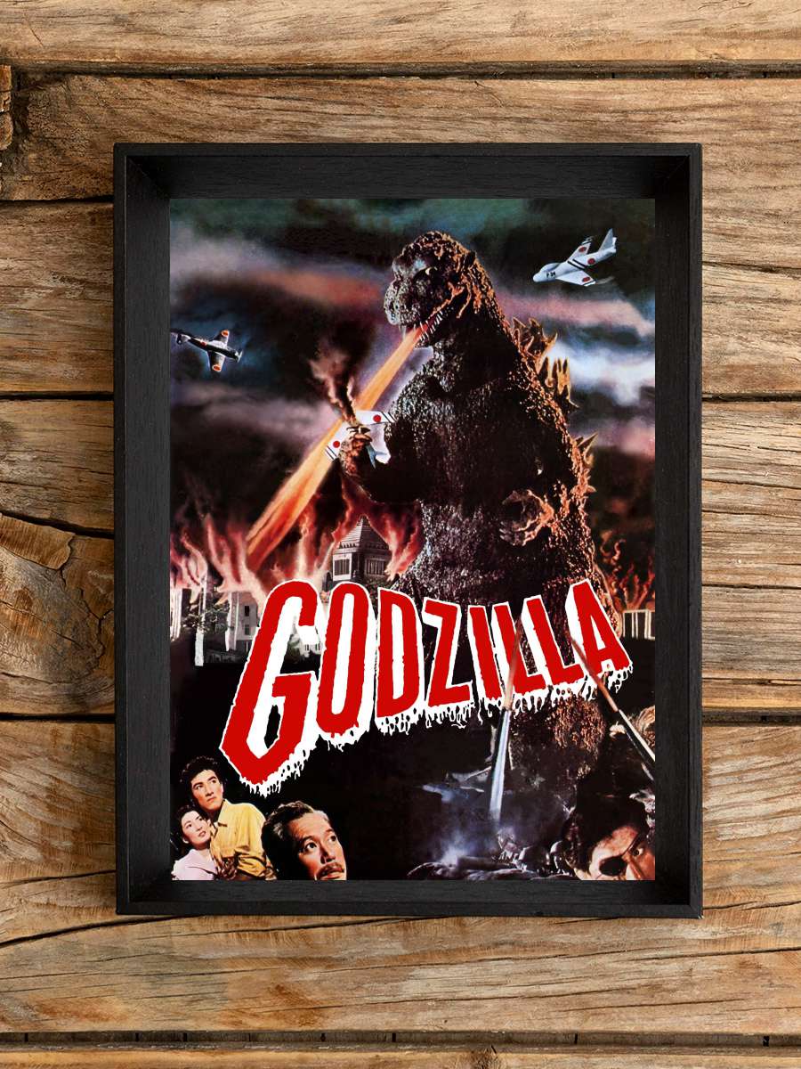 Godzilla - ゴジラ Film Tablo Siyah Çerçeveli Film Poster Afiş Tablo