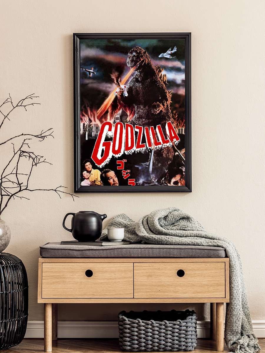 Godzilla - ゴジラ Film Tablo Siyah Çerçeveli Film Poster Afiş Tablo