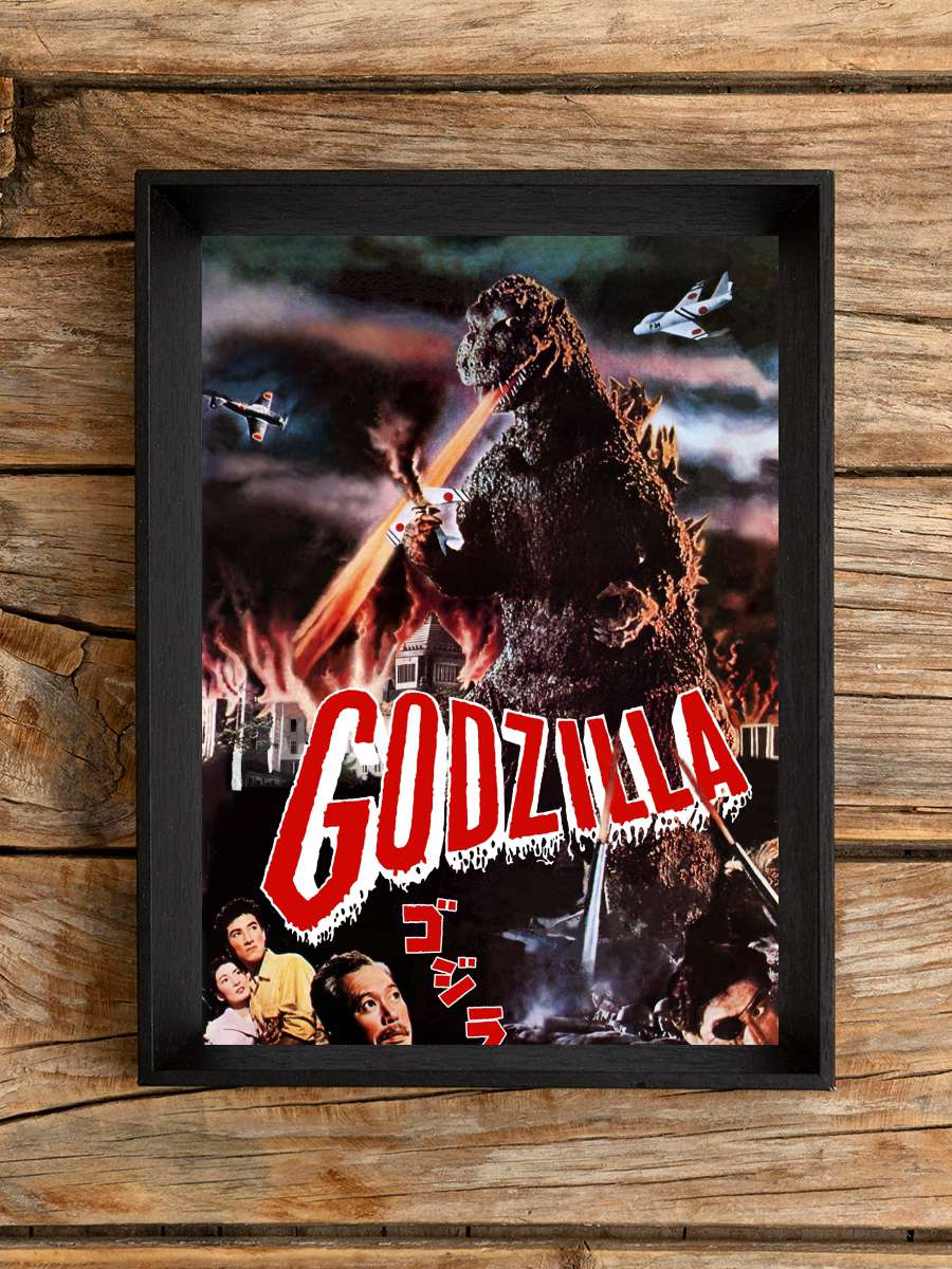 Godzilla - ゴジラ Film Tablo Siyah Çerçeveli Film Poster Afiş Tablo