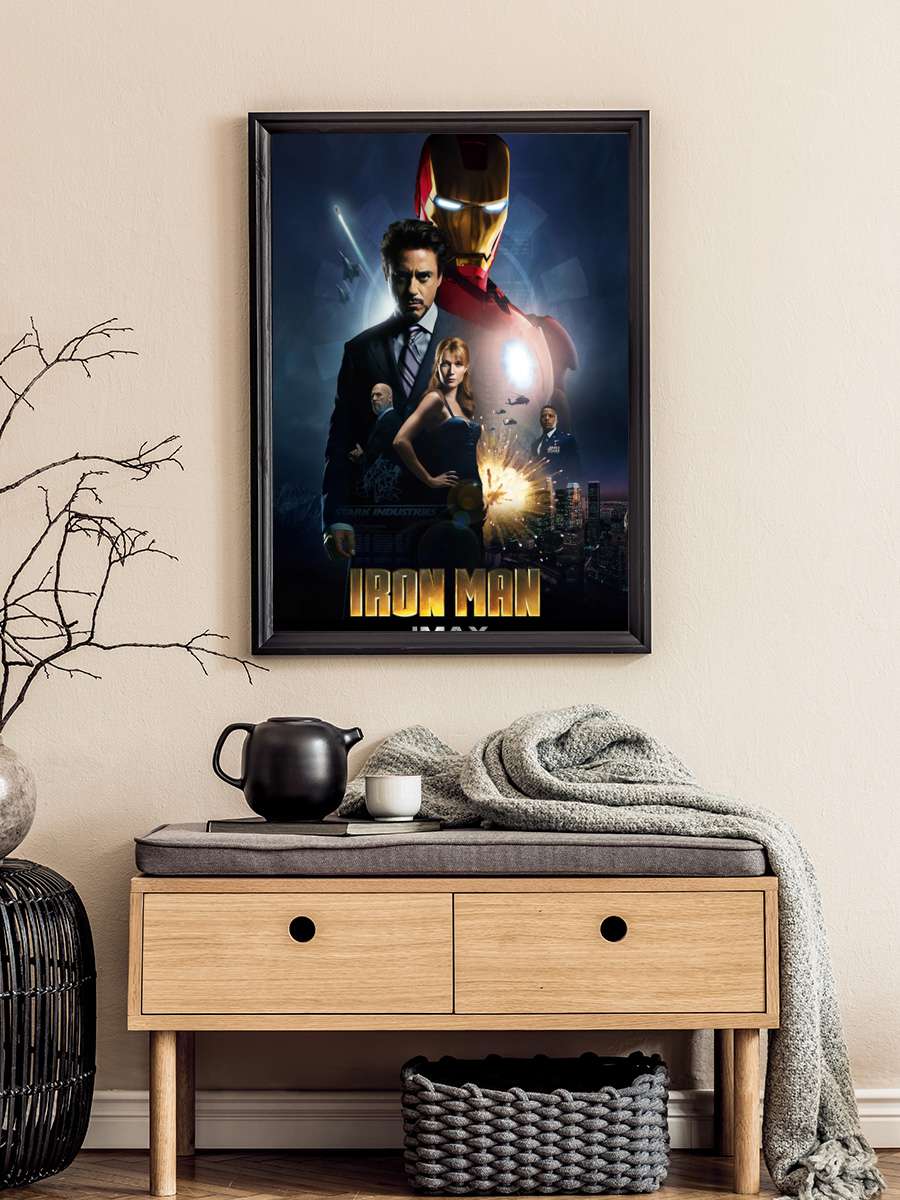 Iron Man Film Tablo Siyah Çerçeveli Film Poster Afiş Tablo