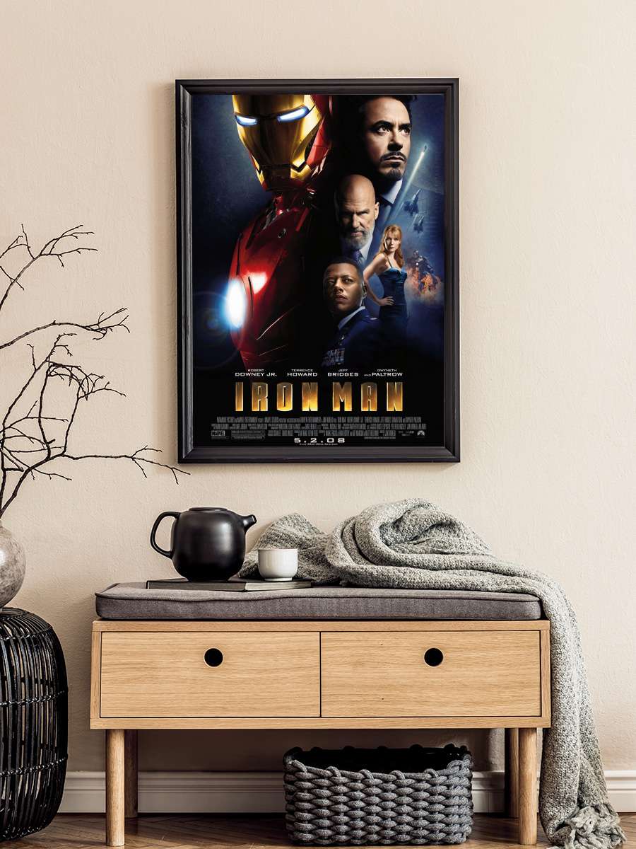 Iron Man Film Tablo Siyah Çerçeveli Film Poster Afiş Tablo