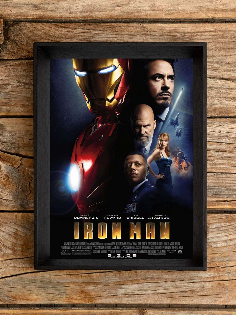 Iron Man Film Tablo Siyah Çerçeveli Film Poster Afiş Tablo