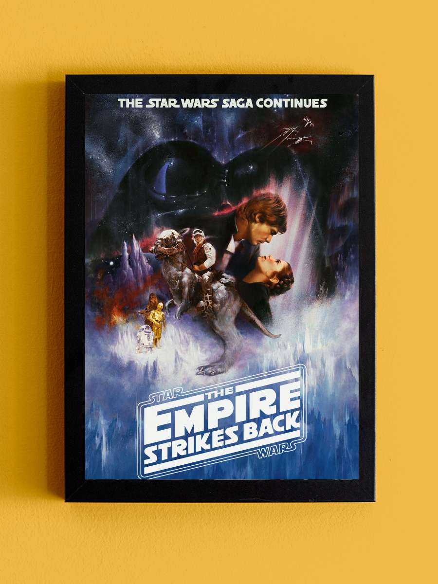 Yıldız Savaşları: İmparator'un Dönüşü - The Empire Strikes Back Film Tablo Siyah Çerçeveli Film Poster Afiş Tablo