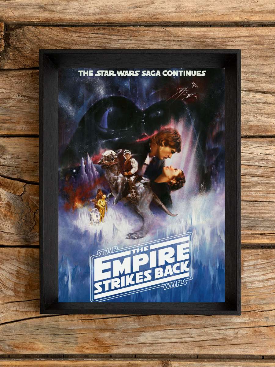 Yıldız Savaşları: İmparator'un Dönüşü - The Empire Strikes Back Film Tablo Siyah Çerçeveli Film Poster Afiş Tablo