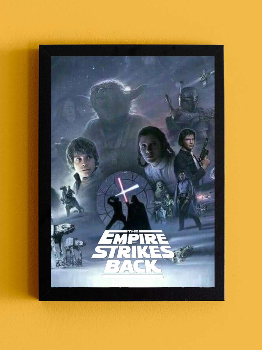 Yıldız Savaşları: İmparator'un Dönüşü - The Empire Strikes Back Film Tablo Siyah Çerçeveli Film Poster Afiş Tablo