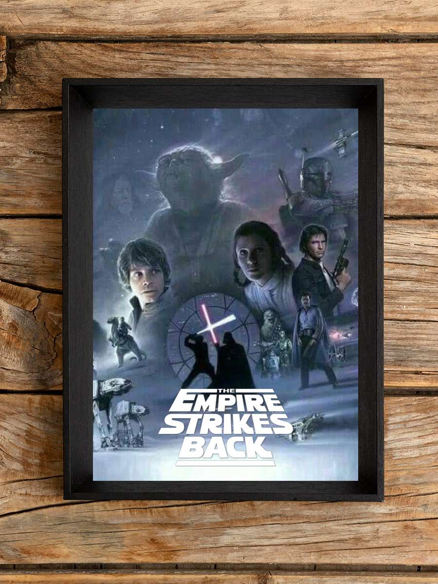 Yıldız Savaşları: İmparator'un Dönüşü - The Empire Strikes Back Film Tablo Siyah Çerçeveli Film Poster Afiş Tablo