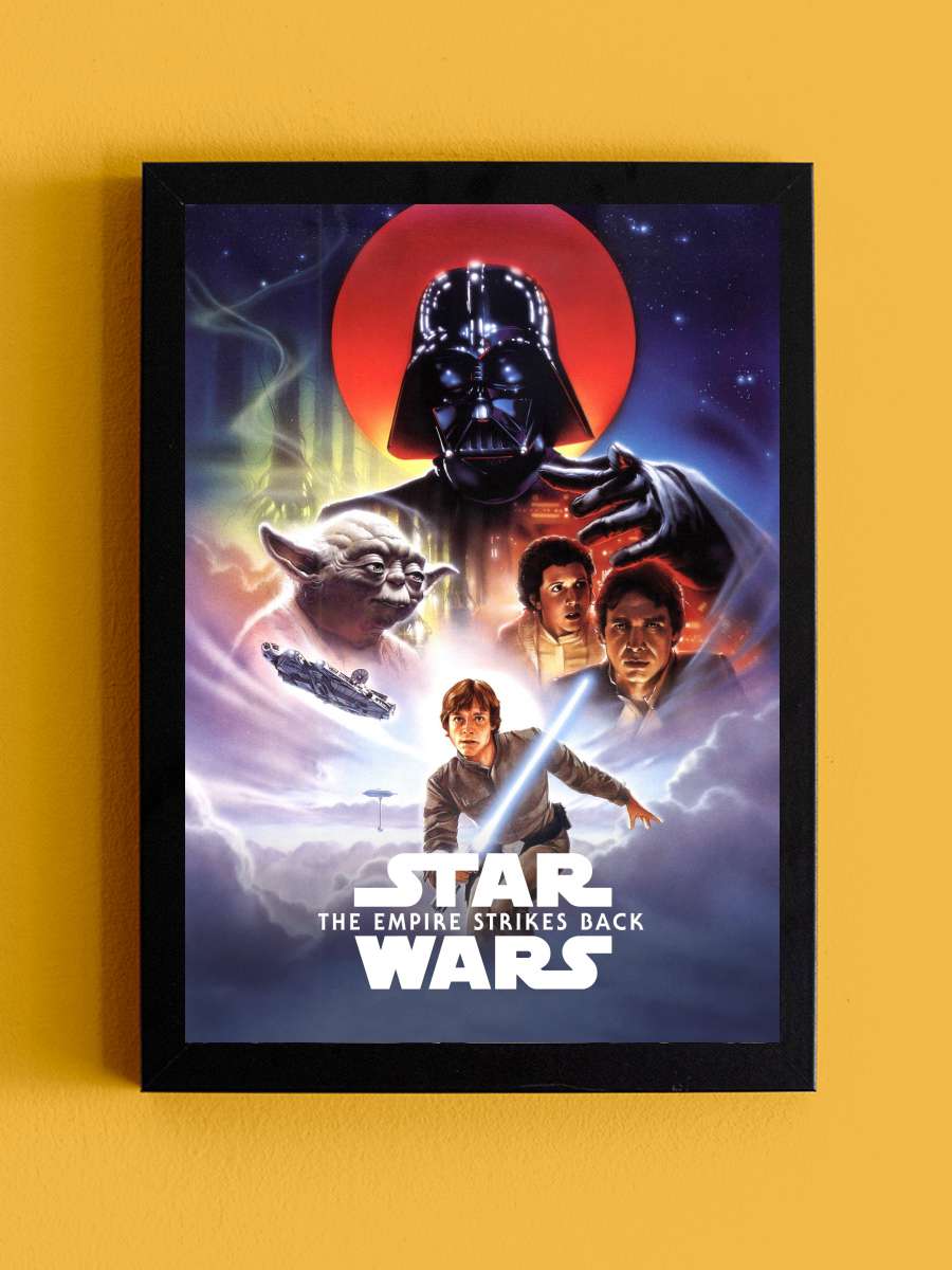 Yıldız Savaşları: İmparator'un Dönüşü - The Empire Strikes Back Film Tablo Siyah Çerçeveli Film Poster Afiş Tablo