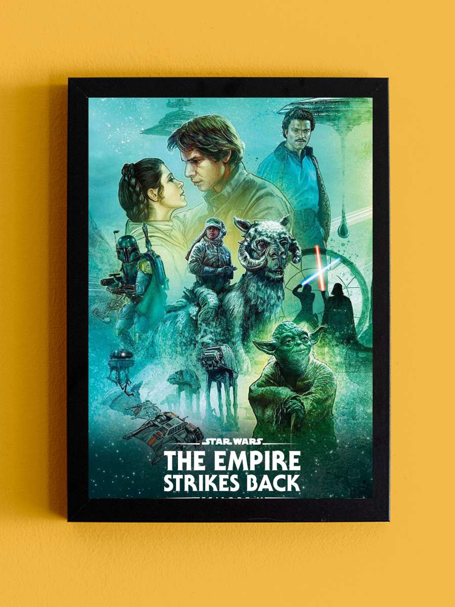 Yıldız Savaşları: İmparator'un Dönüşü - The Empire Strikes Back Film Tablo Siyah Çerçeveli Film Poster Afiş Tablo