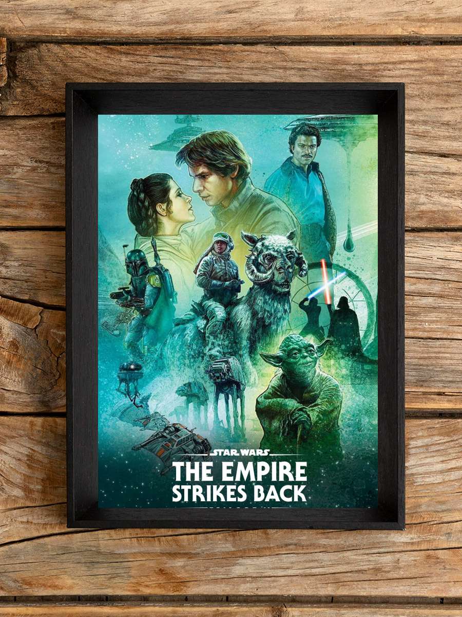 Yıldız Savaşları: İmparator'un Dönüşü - The Empire Strikes Back Film Tablo Siyah Çerçeveli Film Poster Afiş Tablo