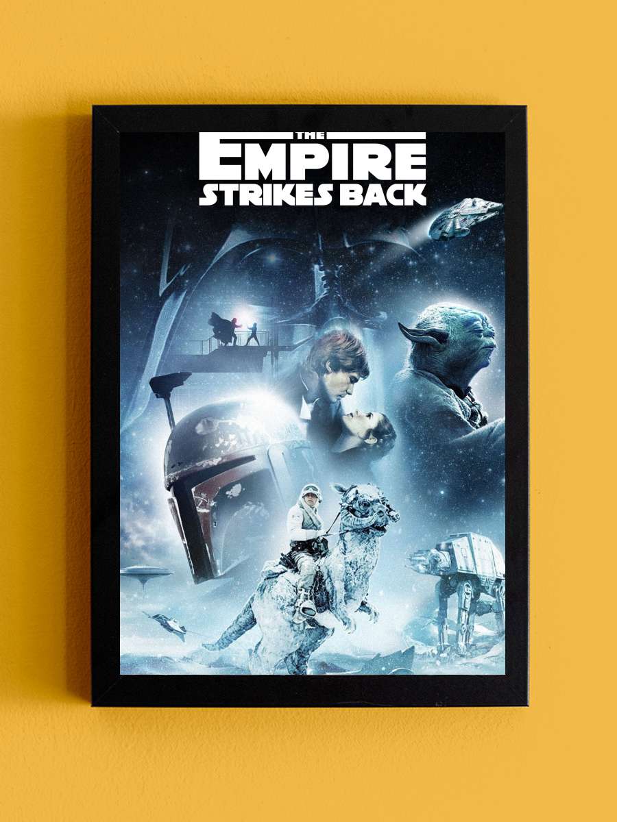 Yıldız Savaşları: İmparator'un Dönüşü - The Empire Strikes Back Film Tablo Siyah Çerçeveli Film Poster Afiş Tablo