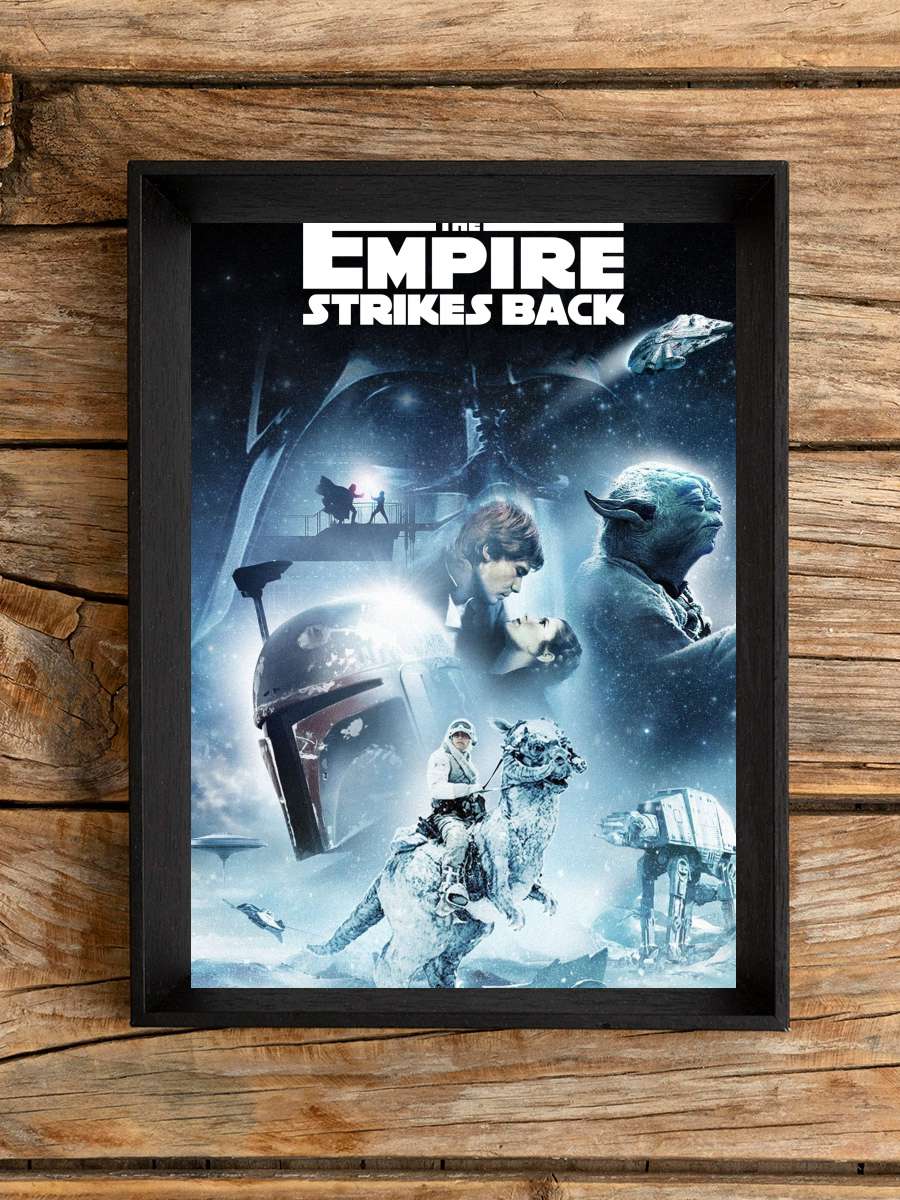 Yıldız Savaşları: İmparator'un Dönüşü - The Empire Strikes Back Film Tablo Siyah Çerçeveli Film Poster Afiş Tablo