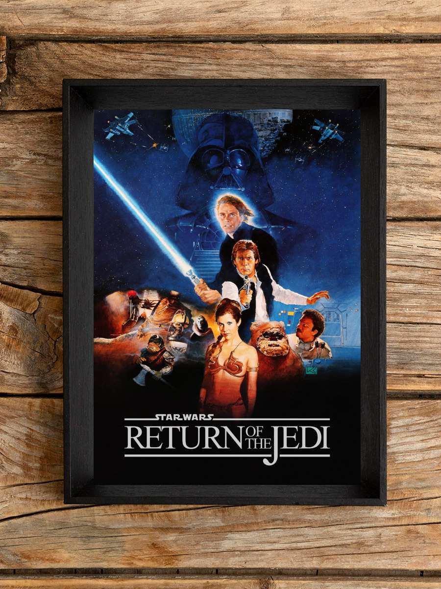 Yıldız Savaşları: Jedi'nin Dönüşü - Return of the Jedi Film Tablo Siyah Çerçeveli Film Poster Afiş Tablo