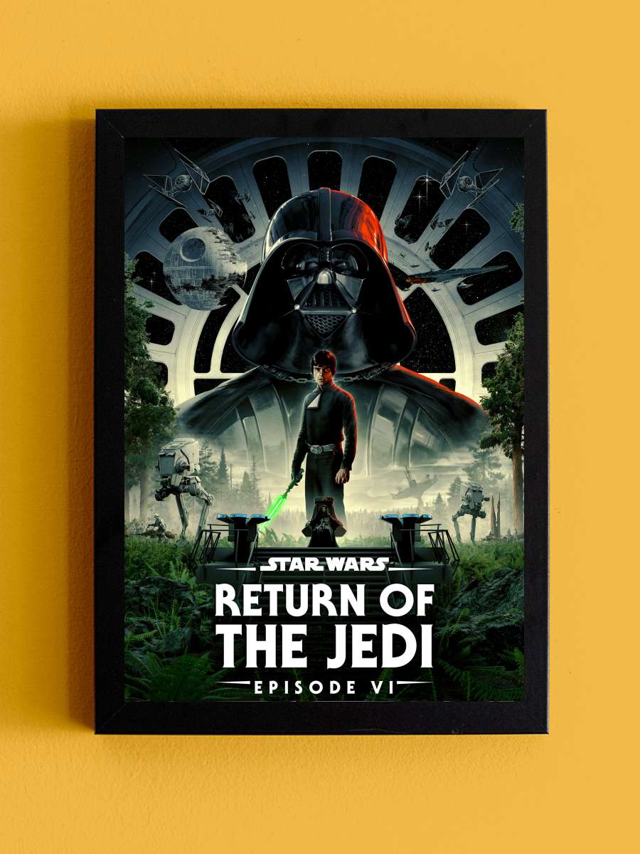 Yıldız Savaşları: Jedi'nin Dönüşü - Return of the Jedi Film Tablo Siyah Çerçeveli Film Poster Afiş Tablo