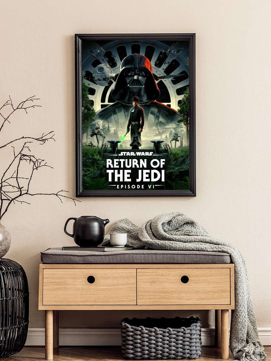 Yıldız Savaşları: Jedi'nin Dönüşü - Return of the Jedi Film Tablo Siyah Çerçeveli Film Poster Afiş Tablo