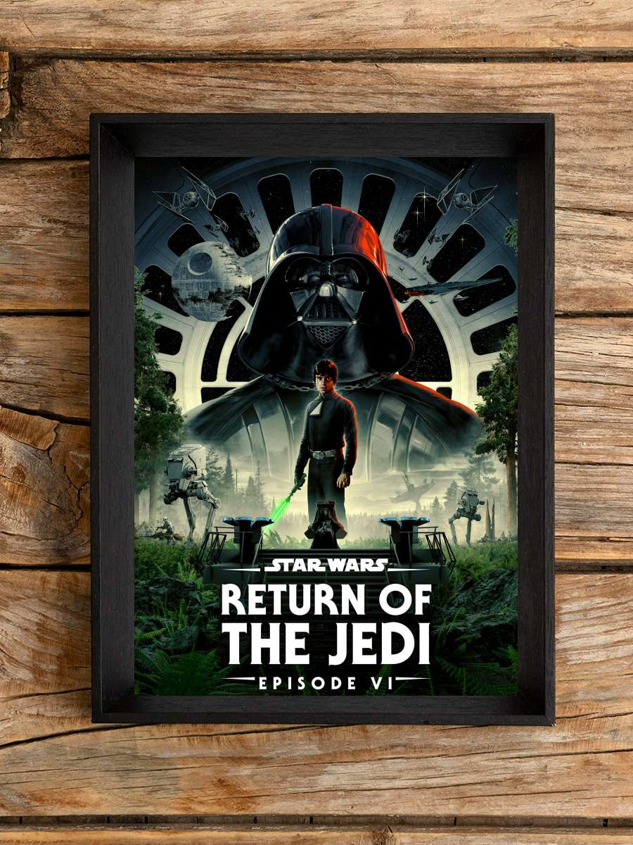 Yıldız Savaşları: Jedi'nin Dönüşü - Return of the Jedi Film Tablo Siyah Çerçeveli Film Poster Afiş Tablo