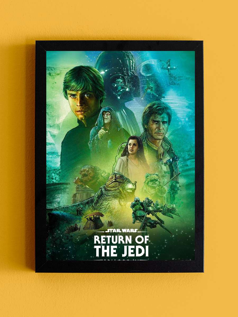 Yıldız Savaşları: Jedi'nin Dönüşü - Return of the Jedi Film Tablo Siyah Çerçeveli Film Poster Afiş Tablo