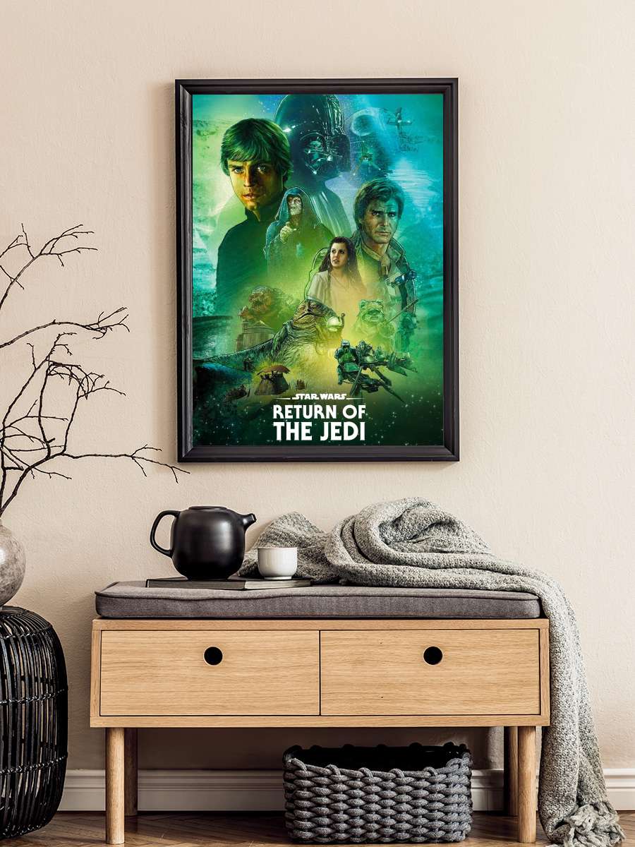 Yıldız Savaşları: Jedi'nin Dönüşü - Return of the Jedi Film Tablo Siyah Çerçeveli Film Poster Afiş Tablo