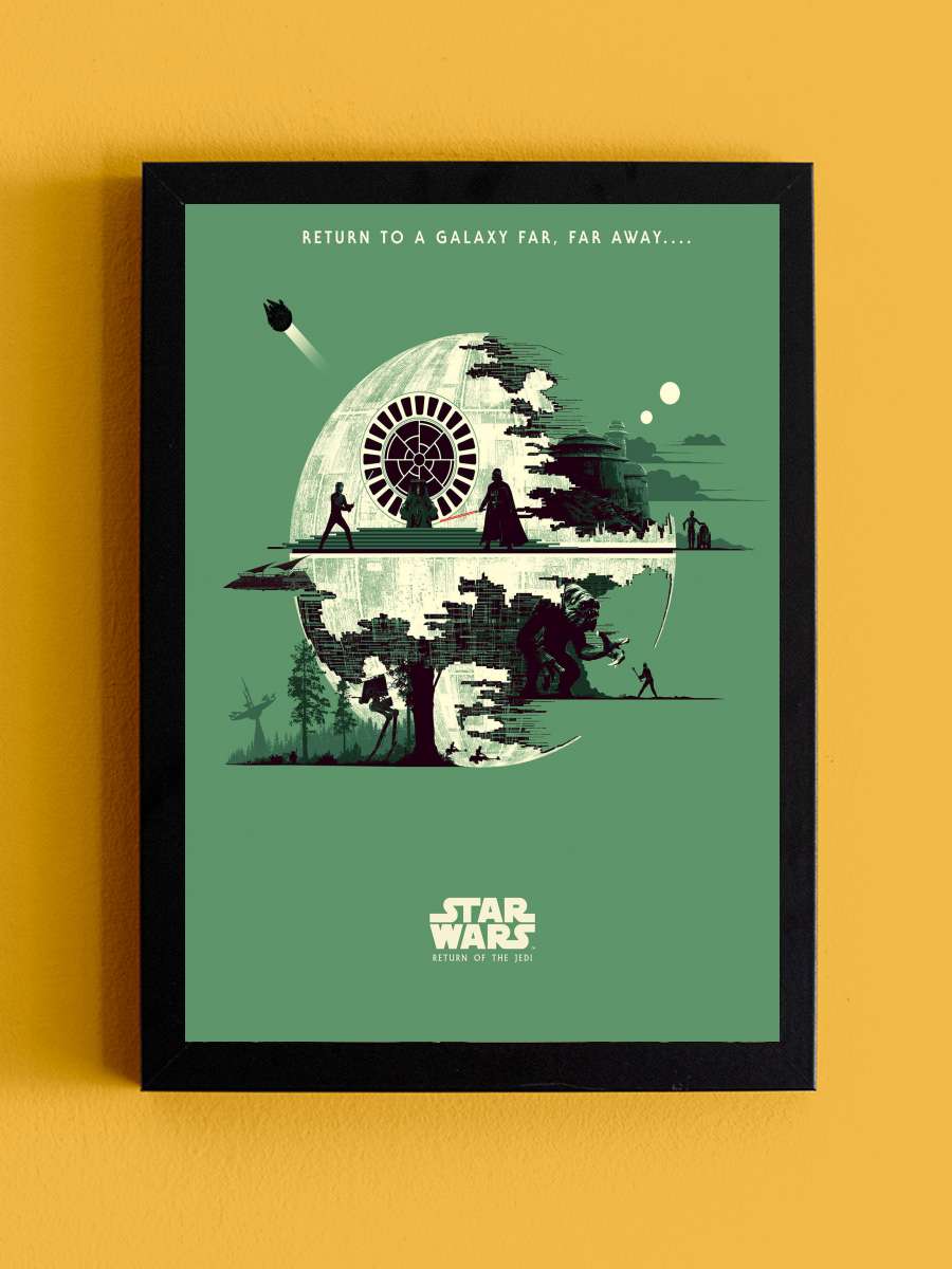 Yıldız Savaşları: Jedi'nin Dönüşü - Return of the Jedi Film Tablo Siyah Çerçeveli Film Poster Afiş Tablo