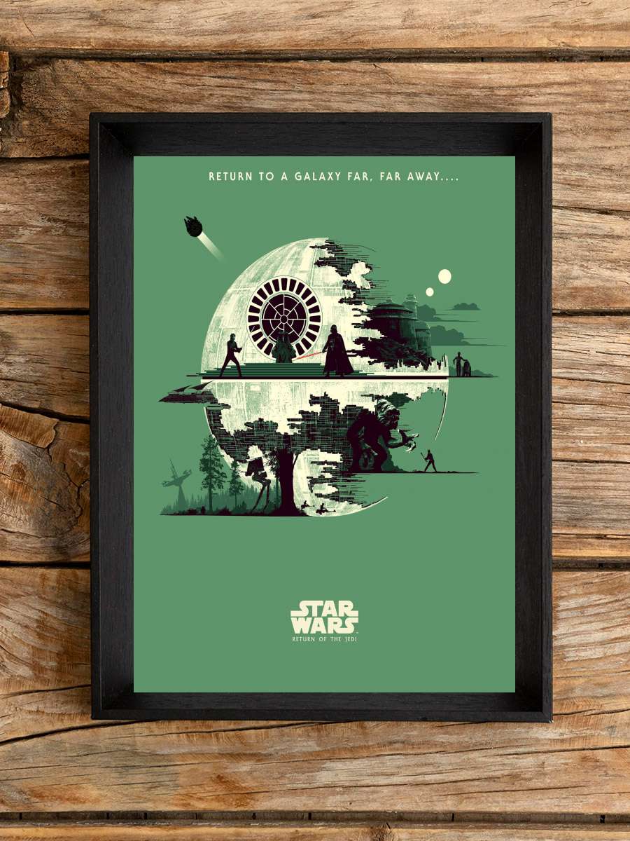 Yıldız Savaşları: Jedi'nin Dönüşü - Return of the Jedi Film Tablo Siyah Çerçeveli Film Poster Afiş Tablo