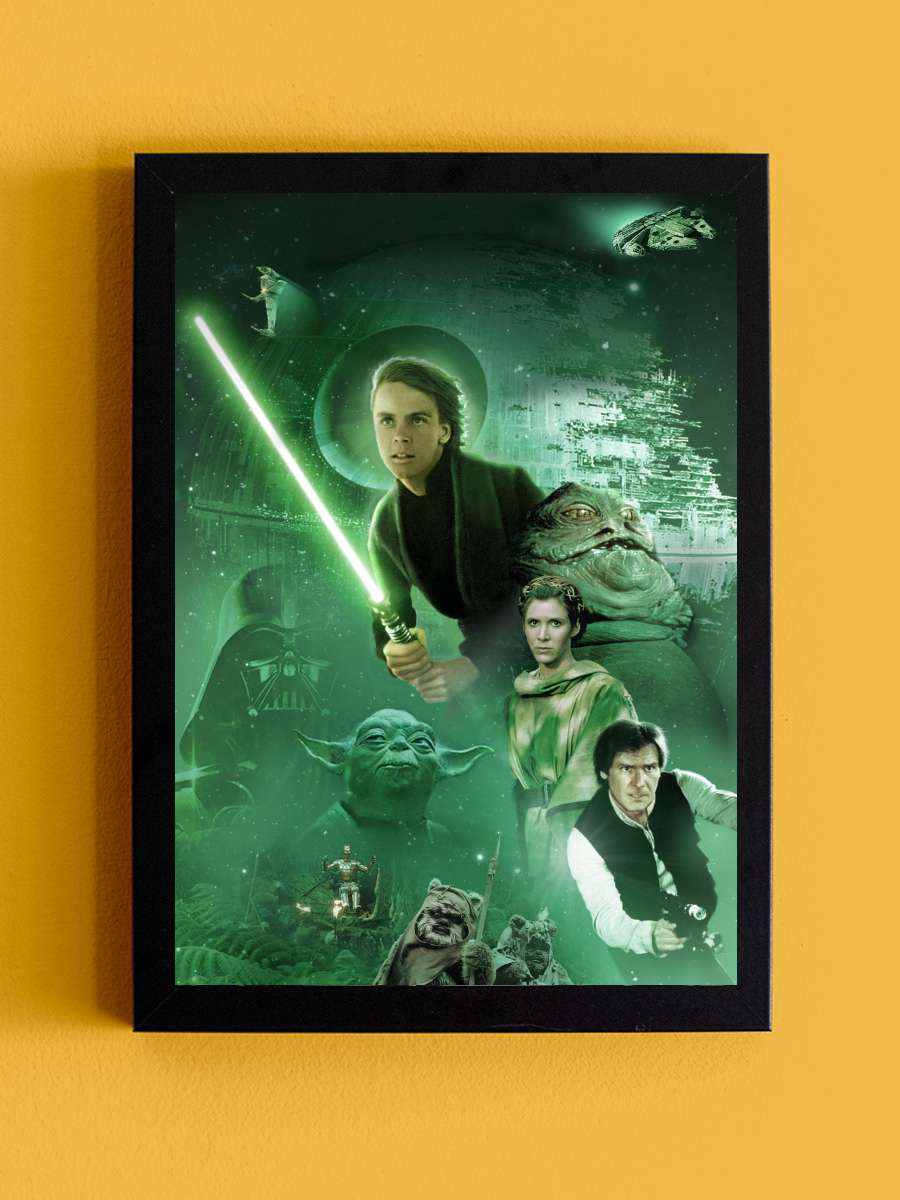 Yıldız Savaşları: Jedi'nin Dönüşü - Return of the Jedi Film Tablo Siyah Çerçeveli Film Poster Afiş Tablo