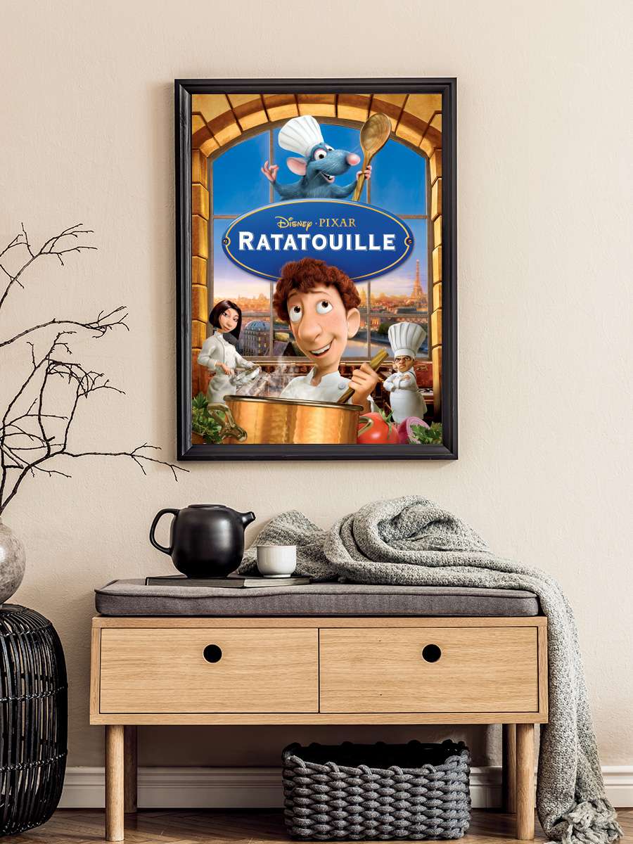 Ratatuy - Ratatouille Film Tablo Siyah Çerçeveli Film Poster Afiş Tablo