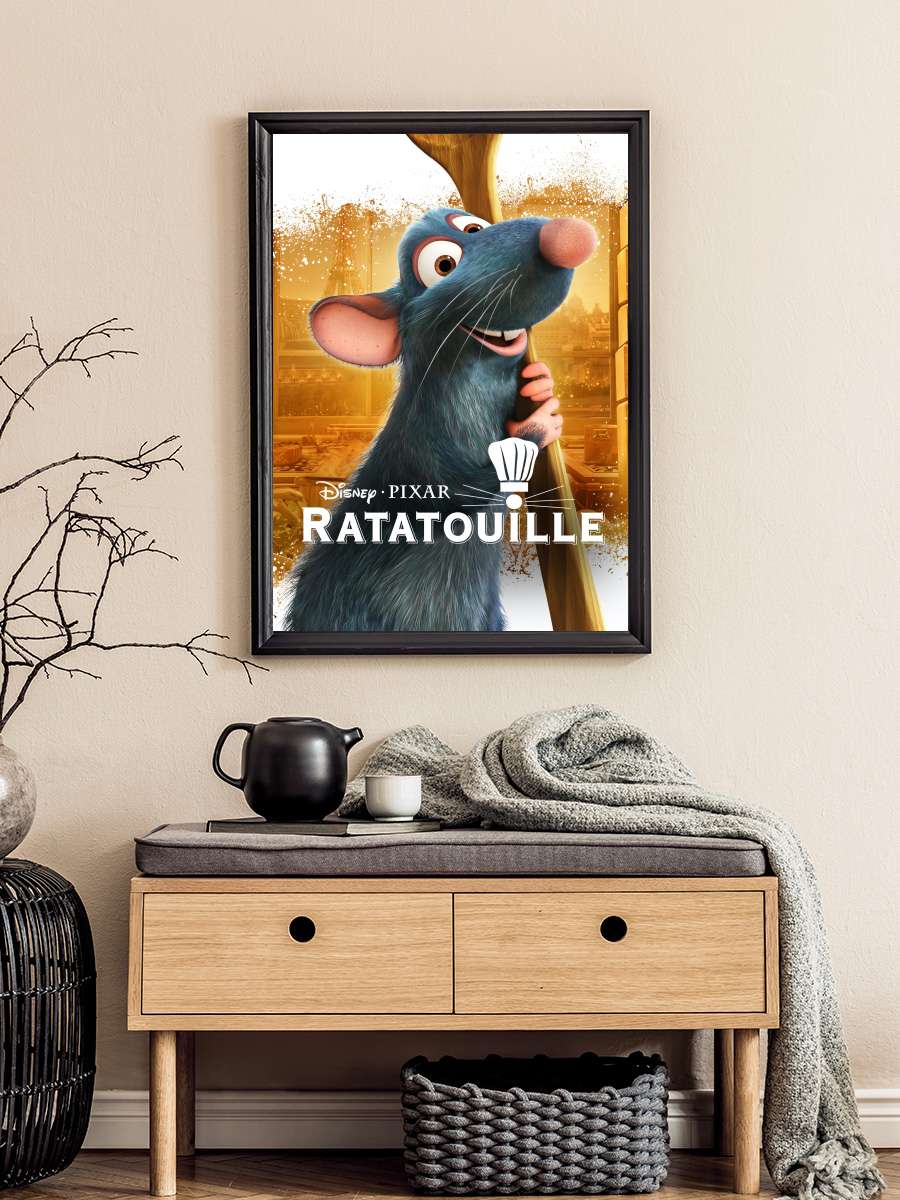 Ratatuy - Ratatouille Film Tablo Siyah Çerçeveli Film Poster Afiş Tablo