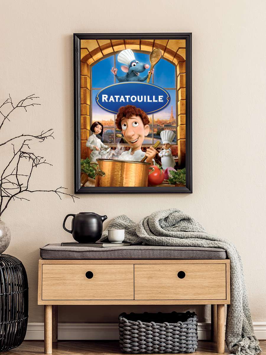 Ratatuy - Ratatouille Film Tablo Siyah Çerçeveli Film Poster Afiş Tablo