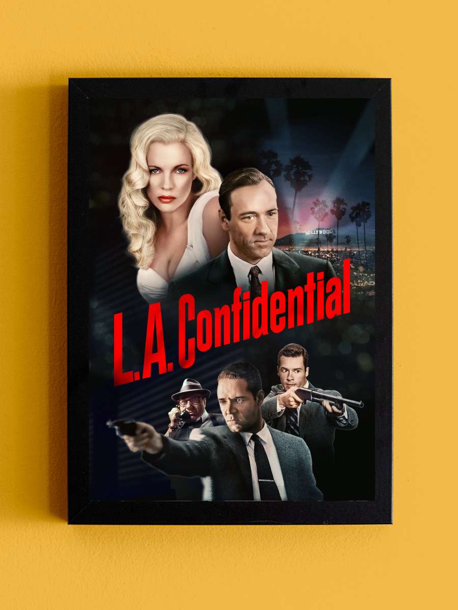 Los Angeles Sırları - L.A. Confidential Film Tablo Siyah Çerçeveli Film Poster Afiş Tablo