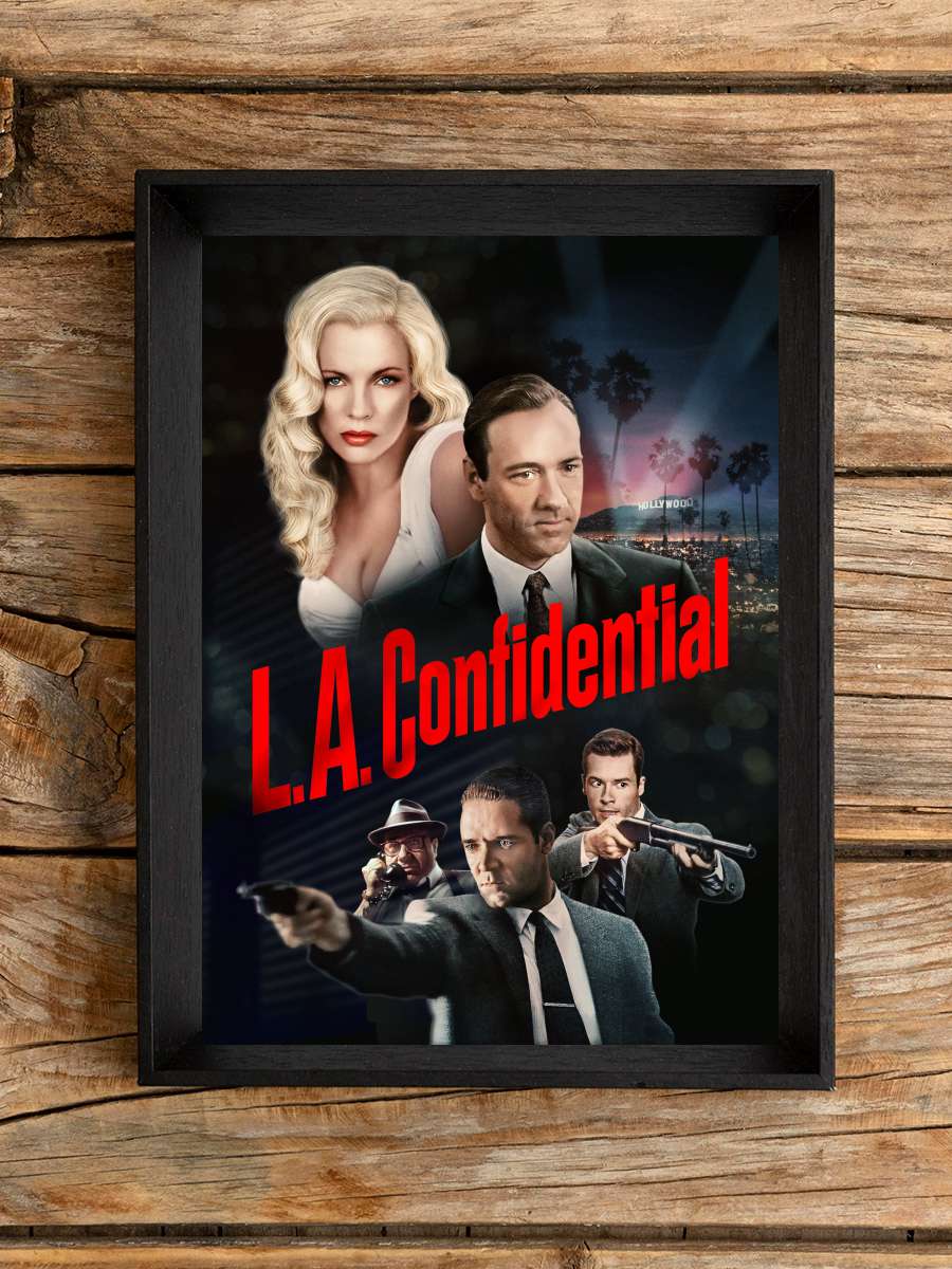 Los Angeles Sırları - L.A. Confidential Film Tablo Siyah Çerçeveli Film Poster Afiş Tablo