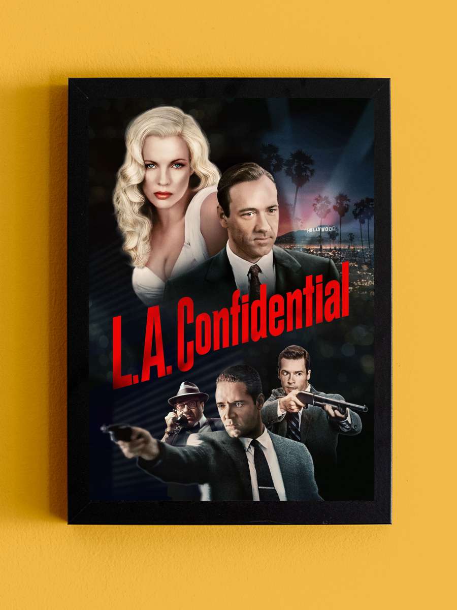 Los Angeles Sırları - L.A. Confidential Film Tablo Siyah Çerçeveli Film Poster Afiş Tablo