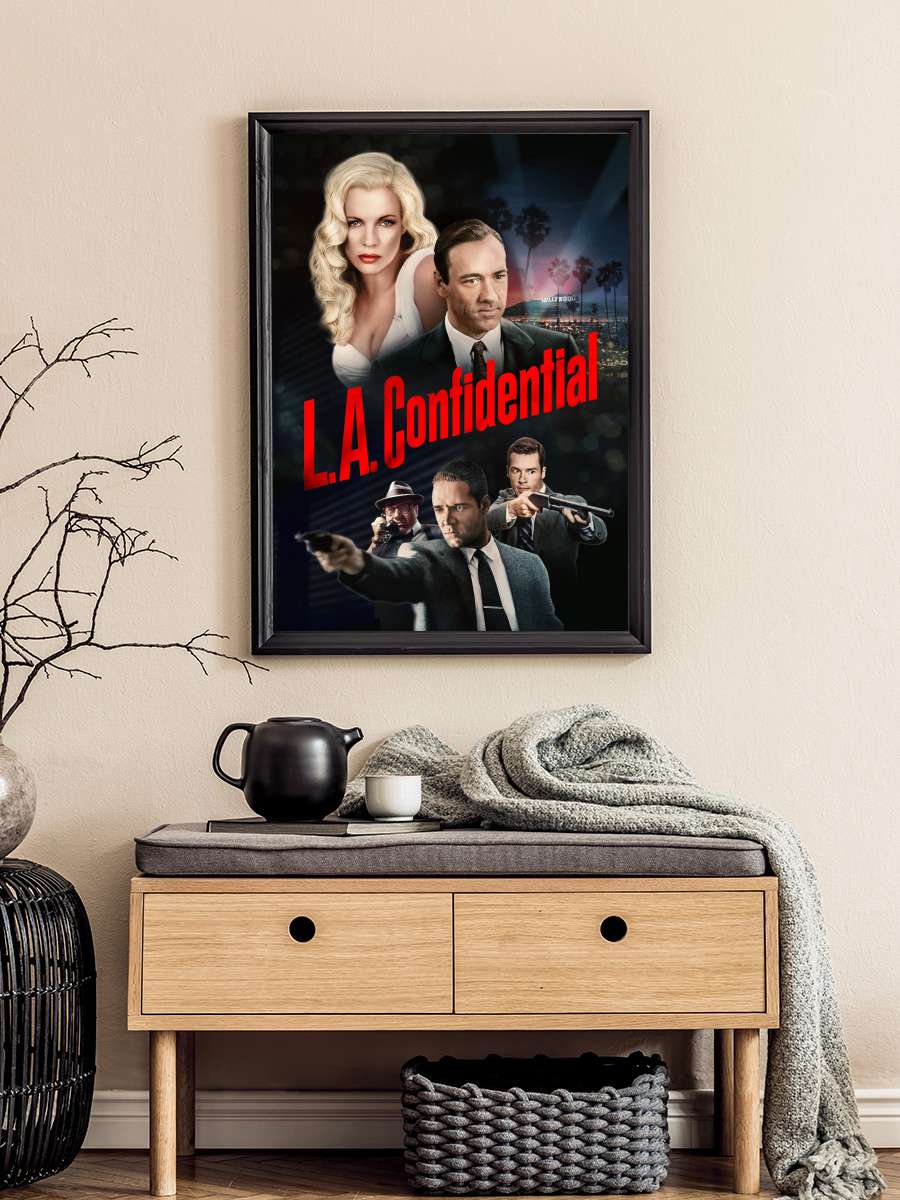 Los Angeles Sırları - L.A. Confidential Film Tablo Siyah Çerçeveli Film Poster Afiş Tablo