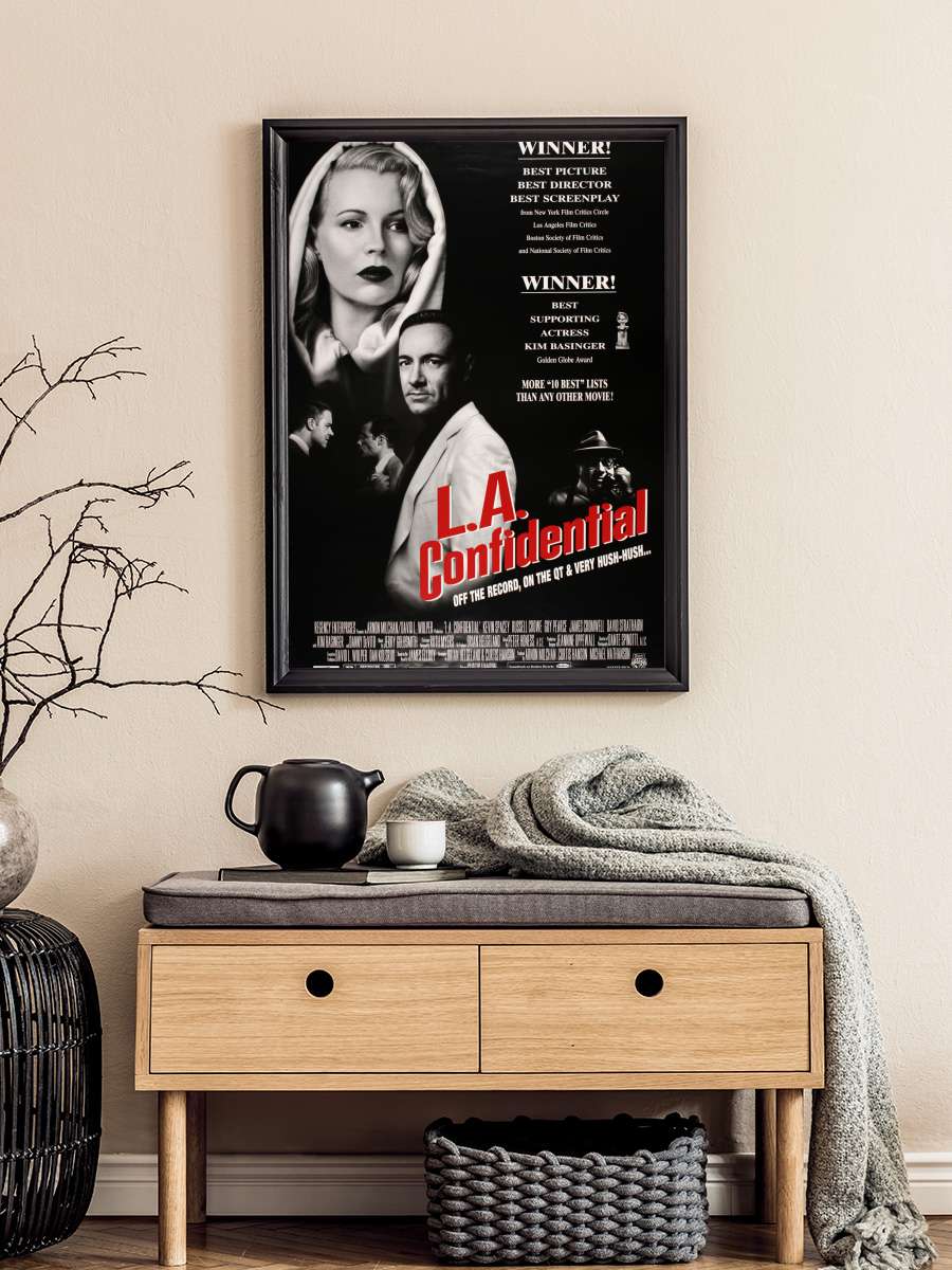 Los Angeles Sırları - L.A. Confidential Film Tablo Siyah Çerçeveli Film Poster Afiş Tablo