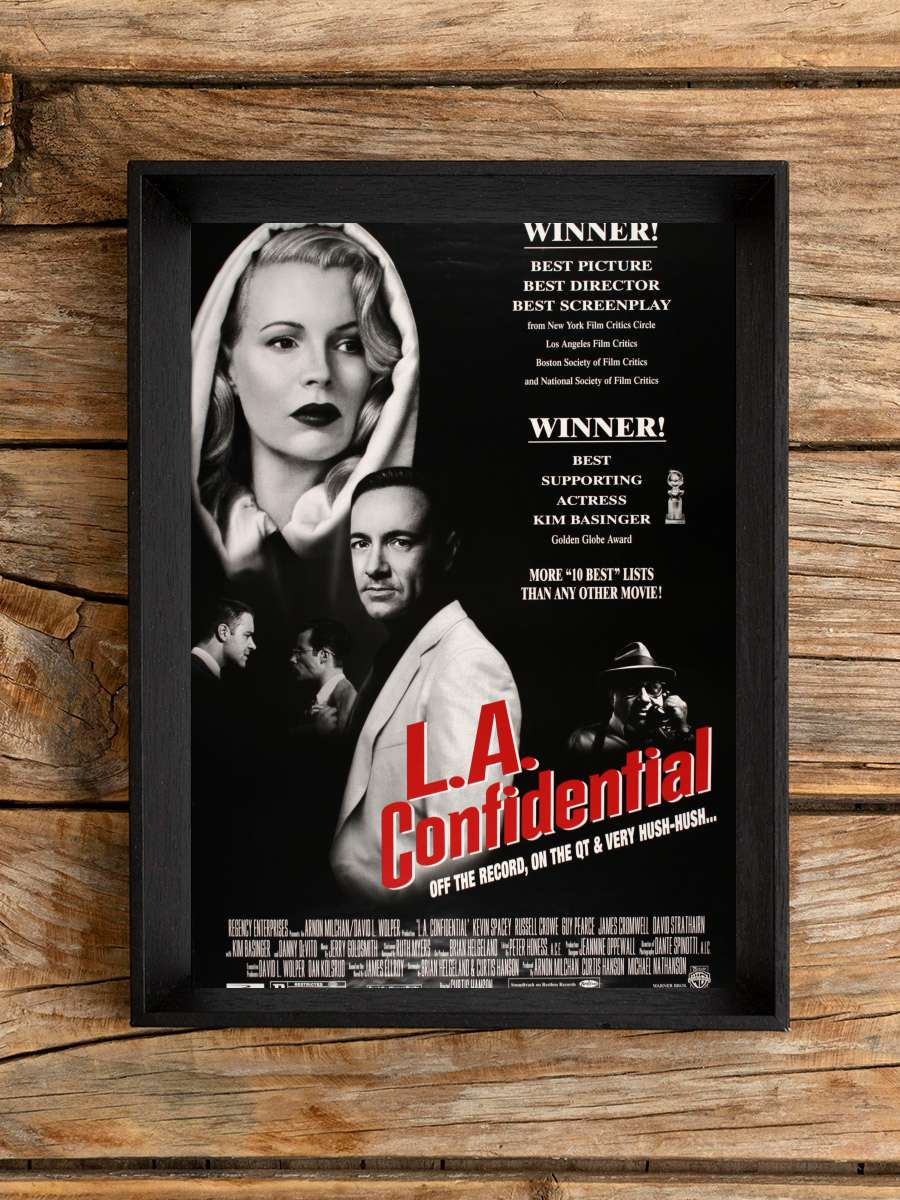 Los Angeles Sırları - L.A. Confidential Film Tablo Siyah Çerçeveli Film Poster Afiş Tablo