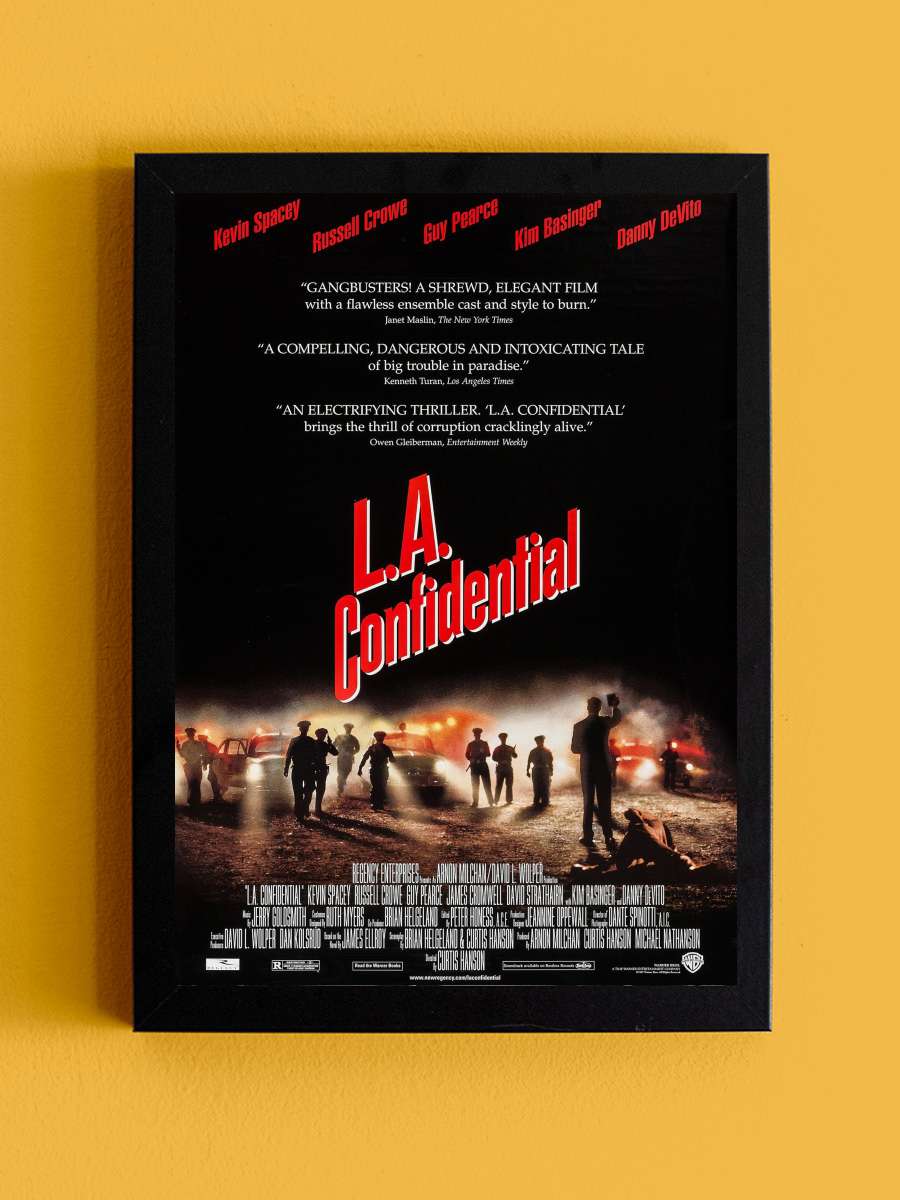 Los Angeles Sırları - L.A. Confidential Film Tablo Siyah Çerçeveli Film Poster Afiş Tablo