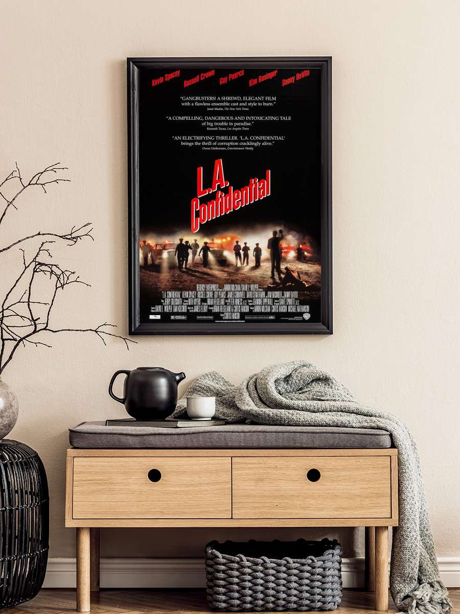 Los Angeles Sırları - L.A. Confidential Film Tablo Siyah Çerçeveli Film Poster Afiş Tablo