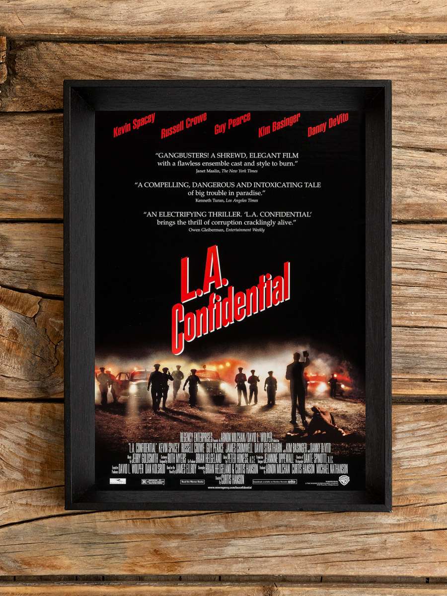 Los Angeles Sırları - L.A. Confidential Film Tablo Siyah Çerçeveli Film Poster Afiş Tablo