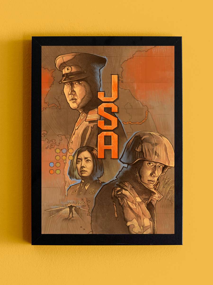 Birleşik Güvenlik Bölgesi - 공동경비구역 JSA Film Tablo Siyah Çerçeveli Film Poster Afiş Tablo