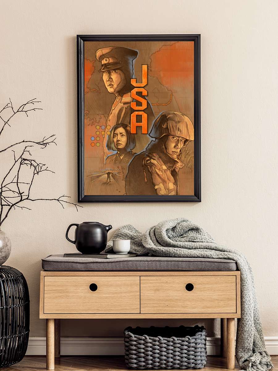 Birleşik Güvenlik Bölgesi - 공동경비구역 JSA Film Tablo Siyah Çerçeveli Film Poster Afiş Tablo